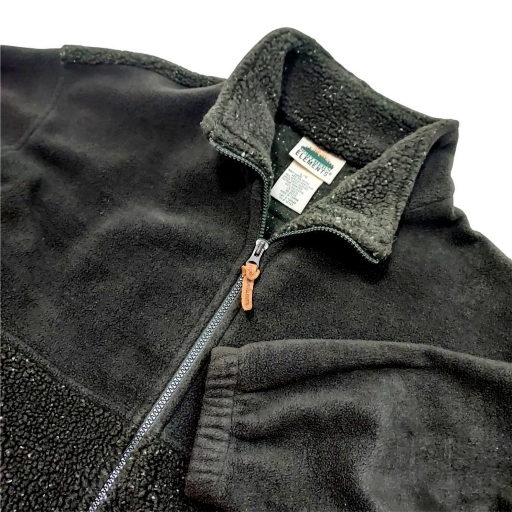 Northern Elements Canada Vintage Men's Large Green Fully Zip Heavy Fleece Jacket - Picture 6 of 6